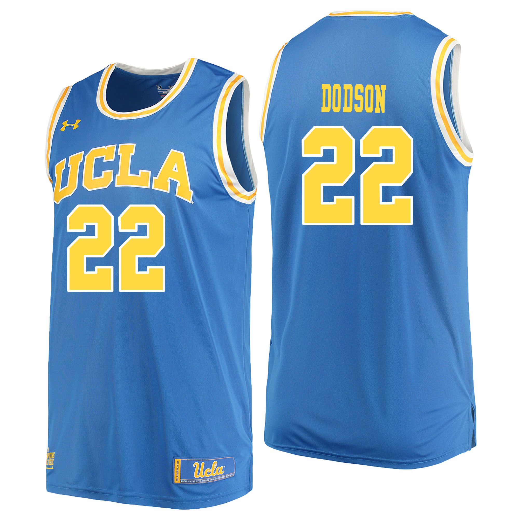 Men UCLA UA #22 Dodson Light Blue Customized NCAA Jerseys